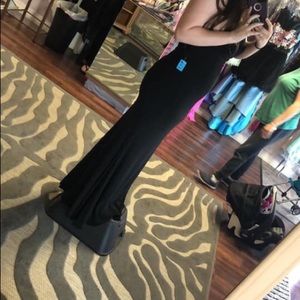 Black tight fitting dress